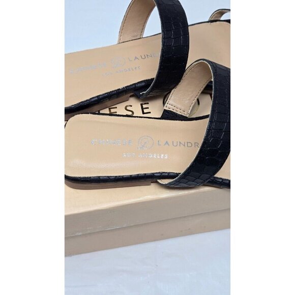 Chinese Laundry Deana Black Croco Leather size 6M - Picture 5 of 6